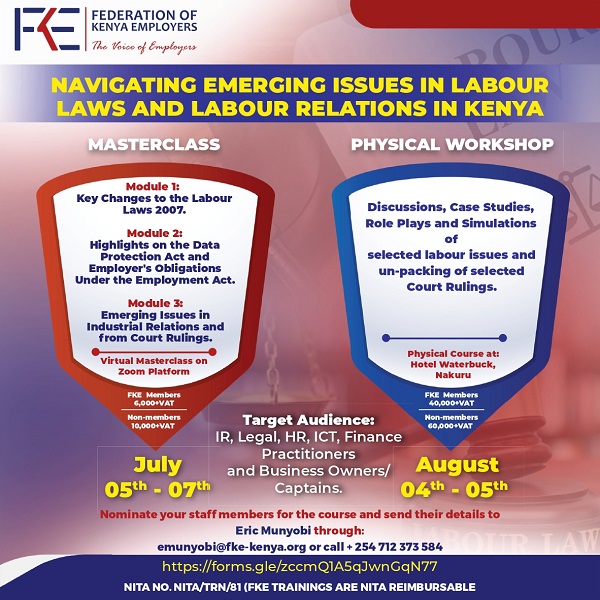 Navigating Emerging Issues in Labour Laws and Labour Relations in Kenya
